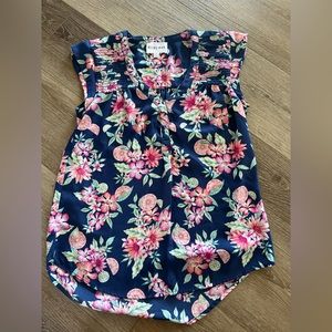 Tropical print tank top